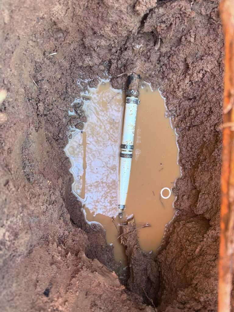 Underground water line leak repair